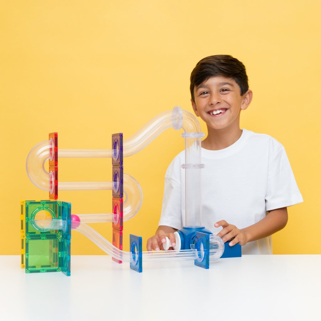 MAGNETIC TILES 47 PIECE BALL RUN LAUNCHER PACK