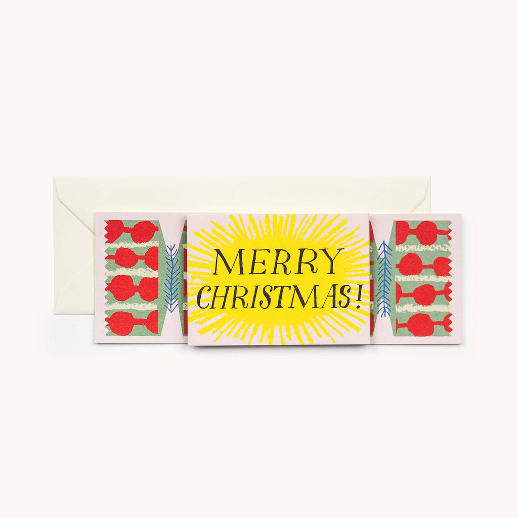 CHRISTMAS CRACKER SPLODGE CARD