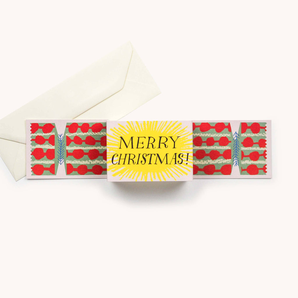 CHRISTMAS CRACKER SPLODGE CARD