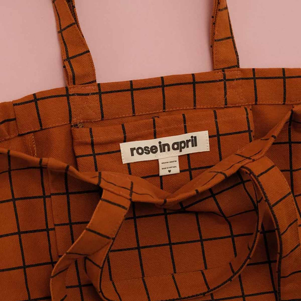 ELISABETH TOTE BAG - CHECK/GINGER