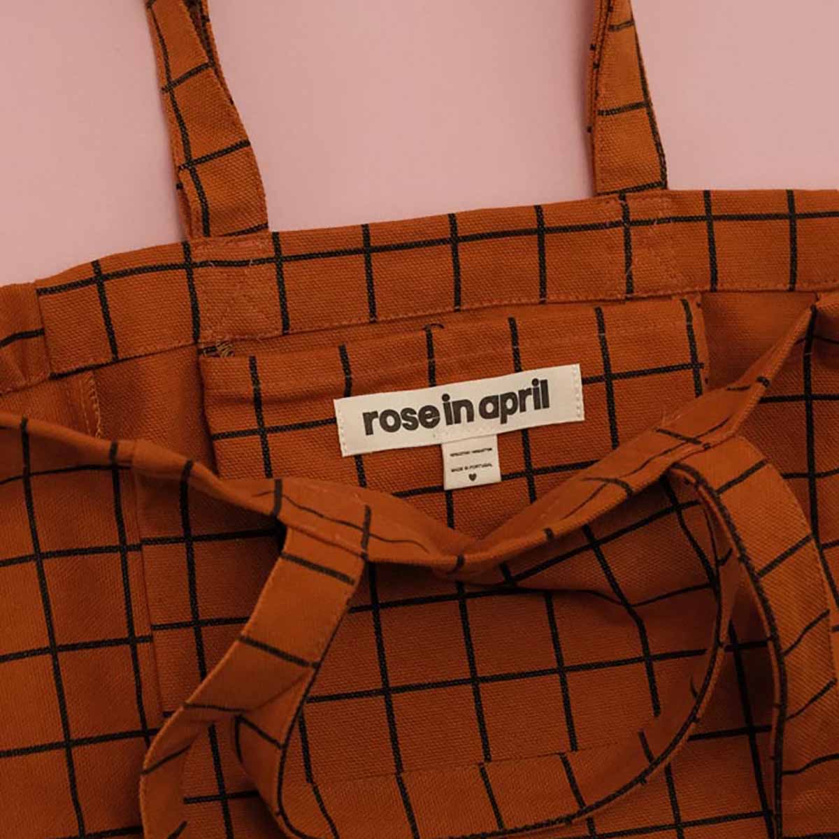 ELISABETH TOTE BAG - CHECK/GINGER