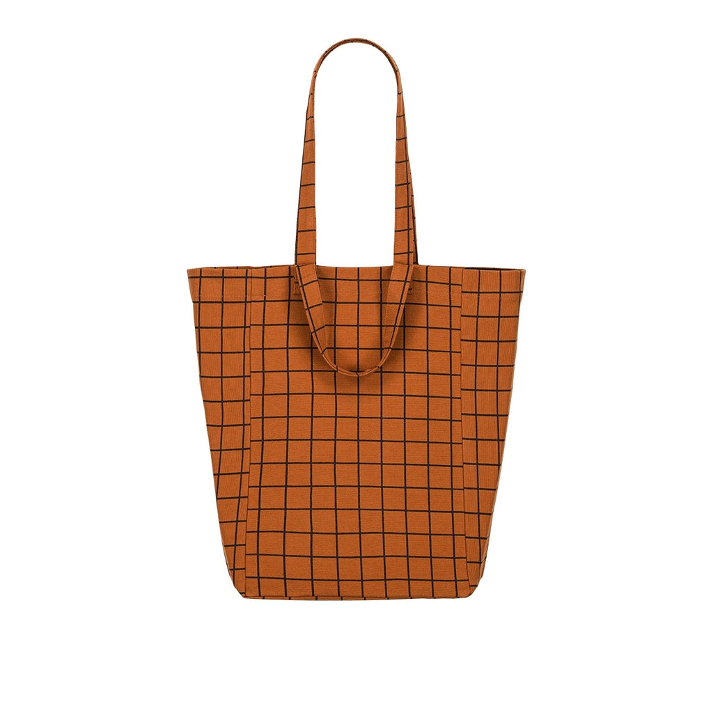 ELISABETH TOTE BAG - CHECK/GINGER