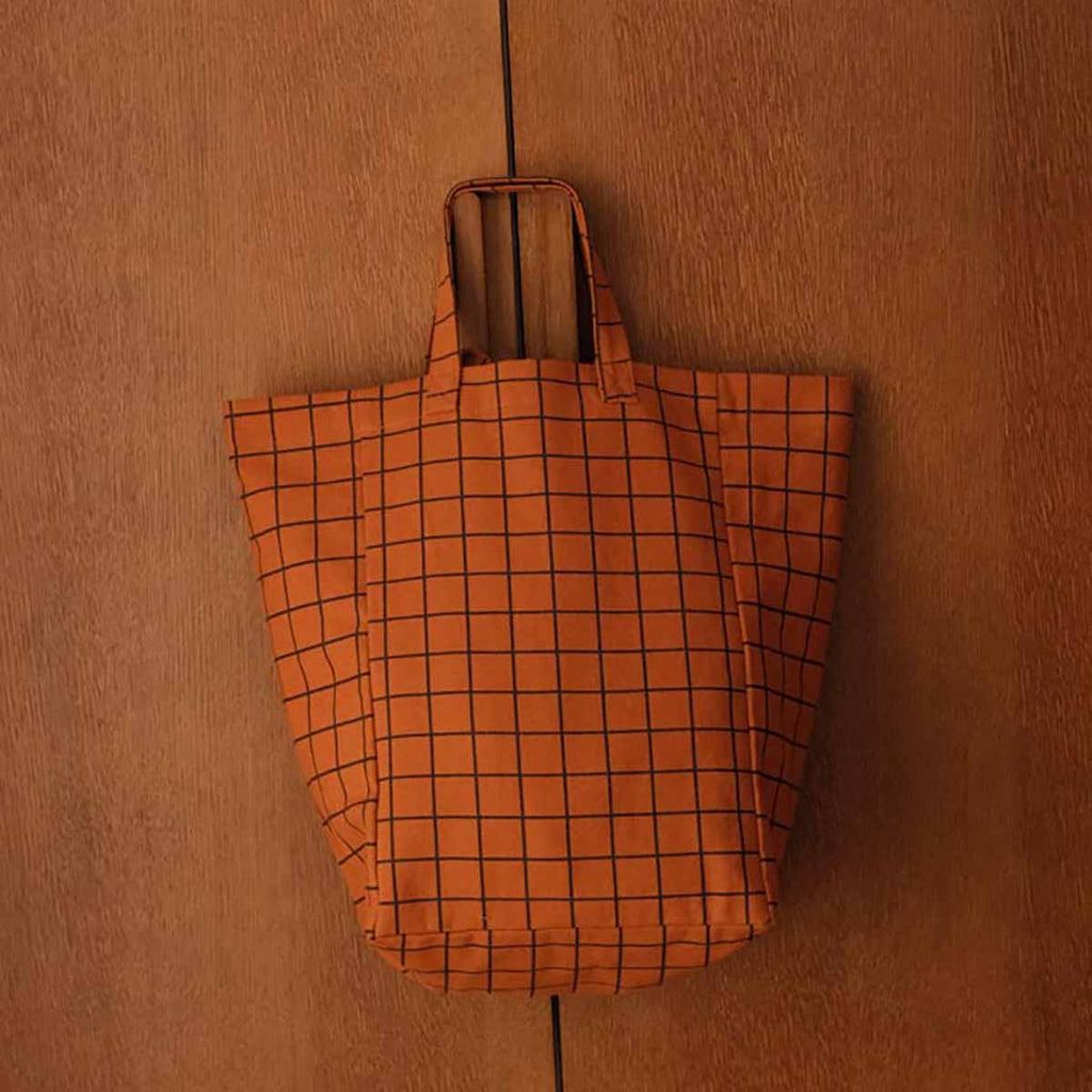 ELISABETH TOTE BAG - CHECK/GINGER