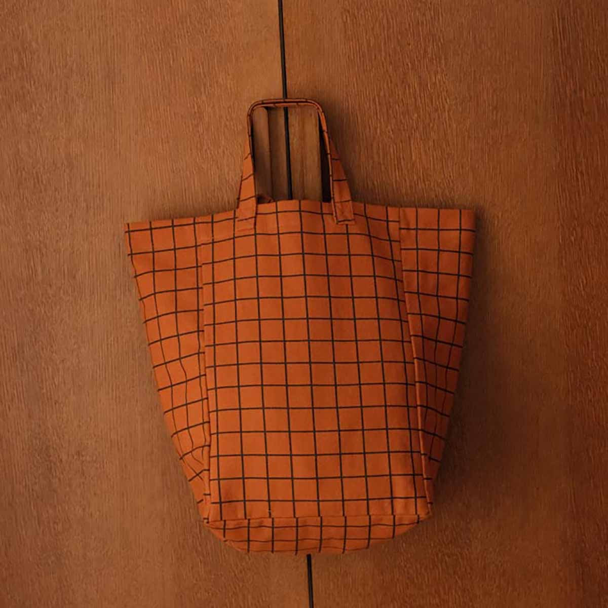 ELISABETH TOTE BAG - CHECK/GINGER