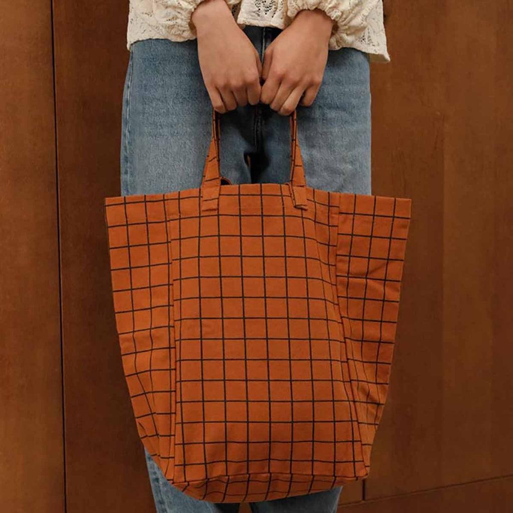 ELISABETH TOTE BAG - CHECK/GINGER