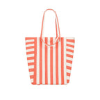 ELISABETH TOTE BAG - GREIGE/TOMATO