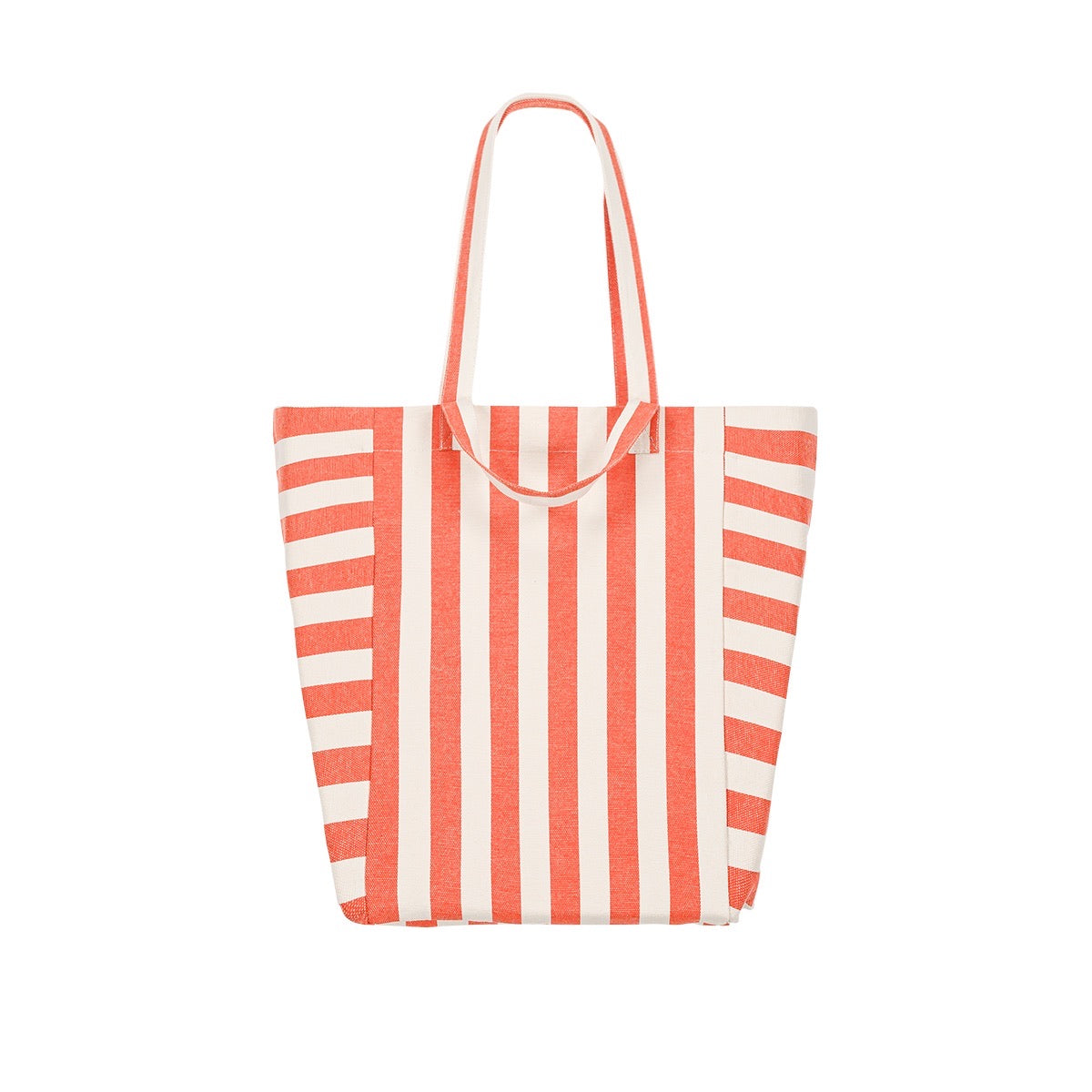 ELISABETH TOTE BAG - GREIGE/TOMATO