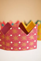 6 FESTIVE PARTY CROWNS