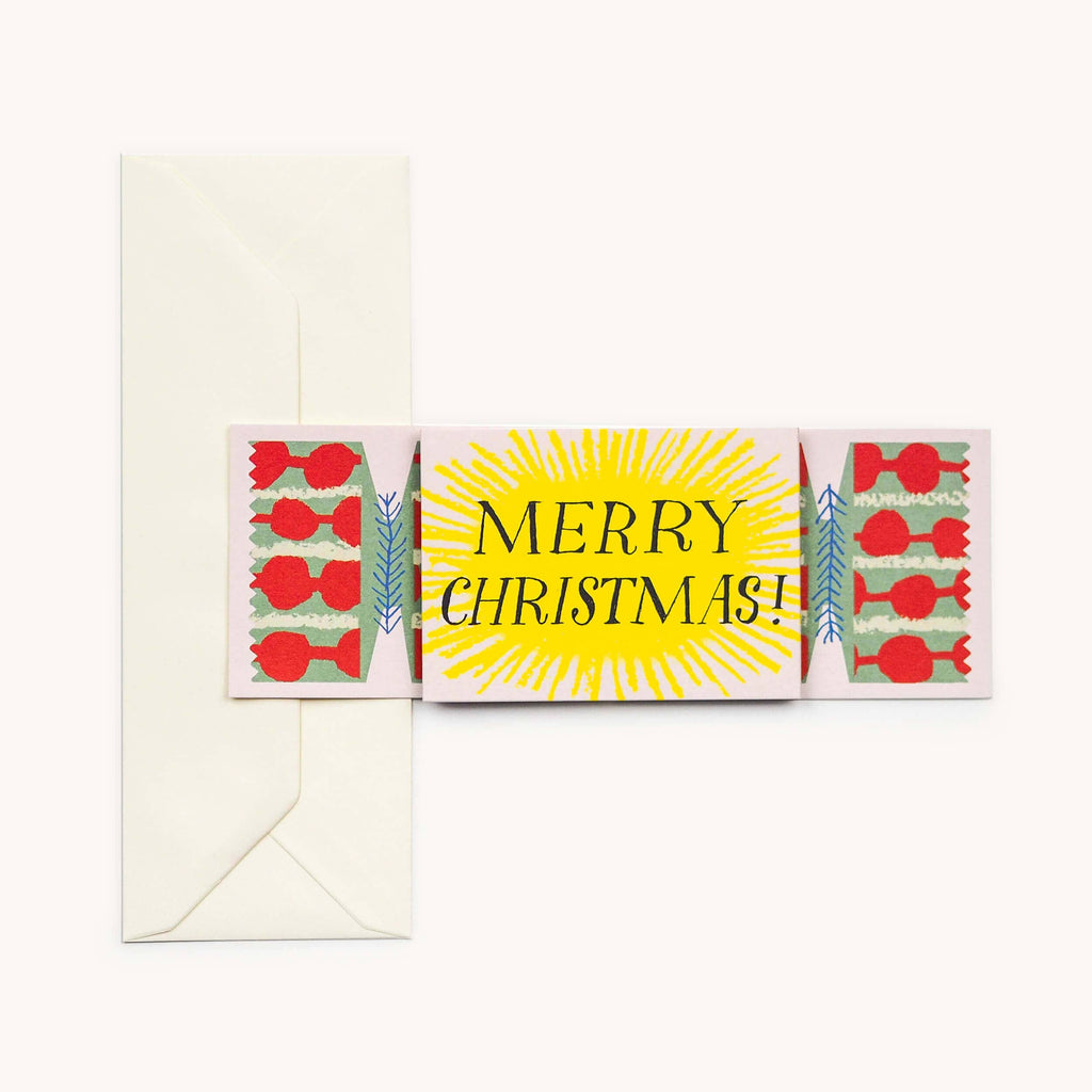 CHRISTMAS CRACKER SPLODGE CARD