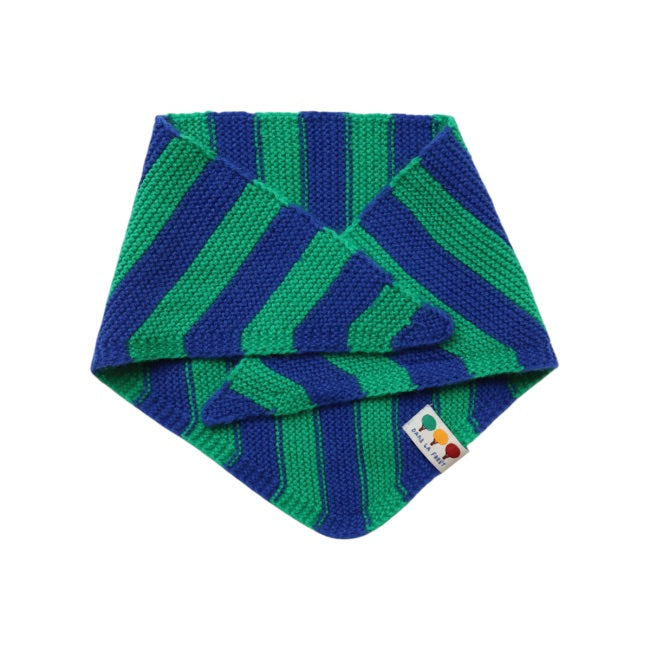 KNIT SCARF -  GREEN & BLUE (0-6 MONTHS)