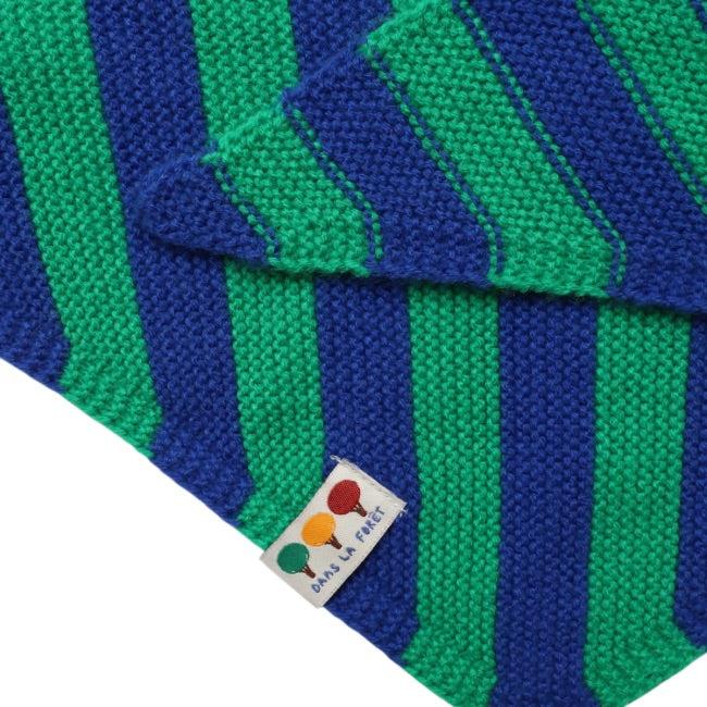 KNIT SCARF -  GREEN & BLUE (0-6 MONTHS)