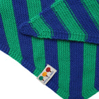 KNIT SCARF -  GREEN & BLUE (0-6 MONTHS)