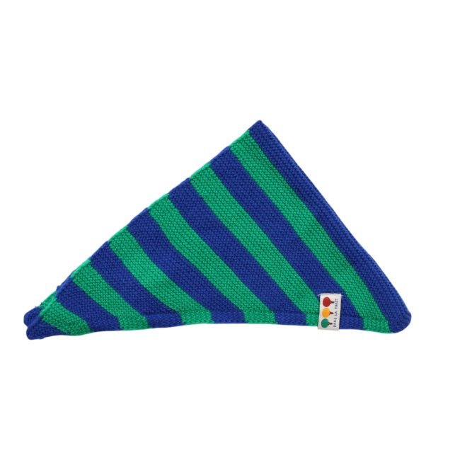 KNIT SCARF -  GREEN & BLUE (0-6 MONTHS)