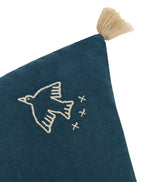 L1N0 TASSEL SMALL EMBROIDERY RECTANGULAR LINEN CUSHION