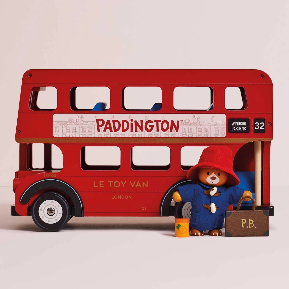 PADDINGTON BEAR WOODEN LONDON BUS