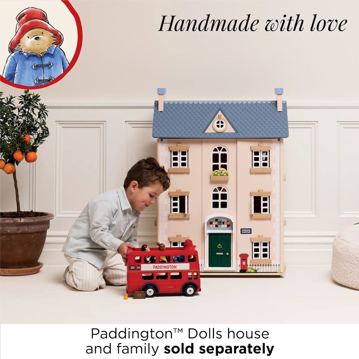 PADDINGTON BEAR WOODEN LONDON BUS