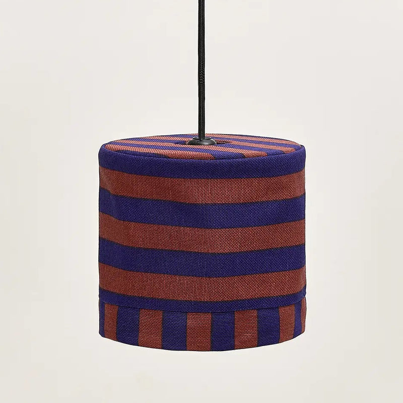 LINDA LAMPSHADE 20 cm - Maroon/Ink Stripe