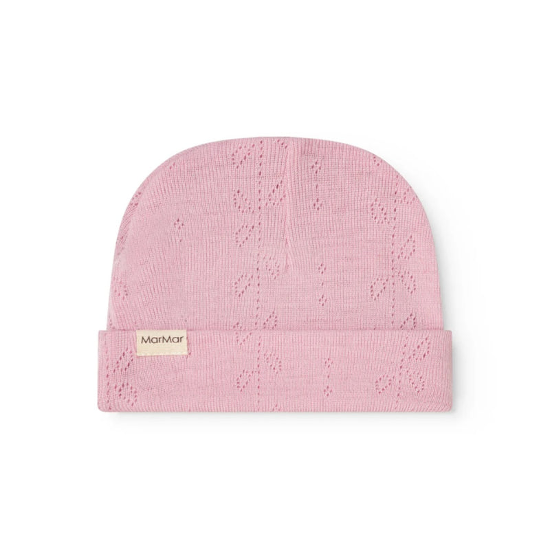 AIKO WOOL POINTELLE BABY HAT - Soft Berry