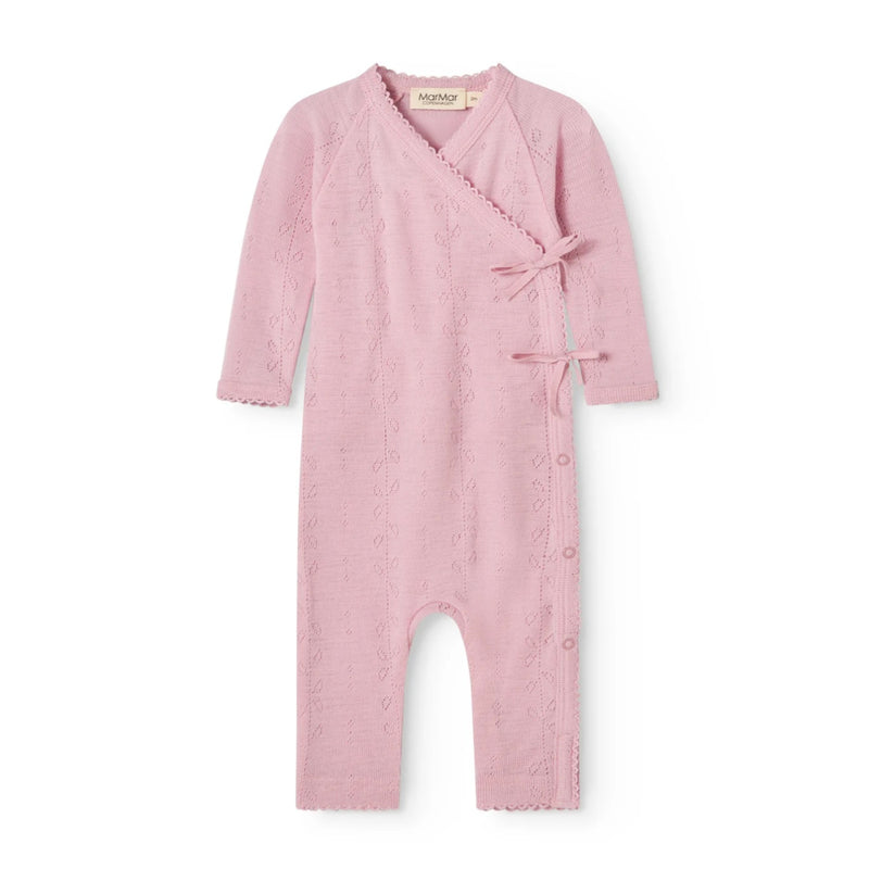 RULA POINTELLE WOOL ONESIE - Soft Berry