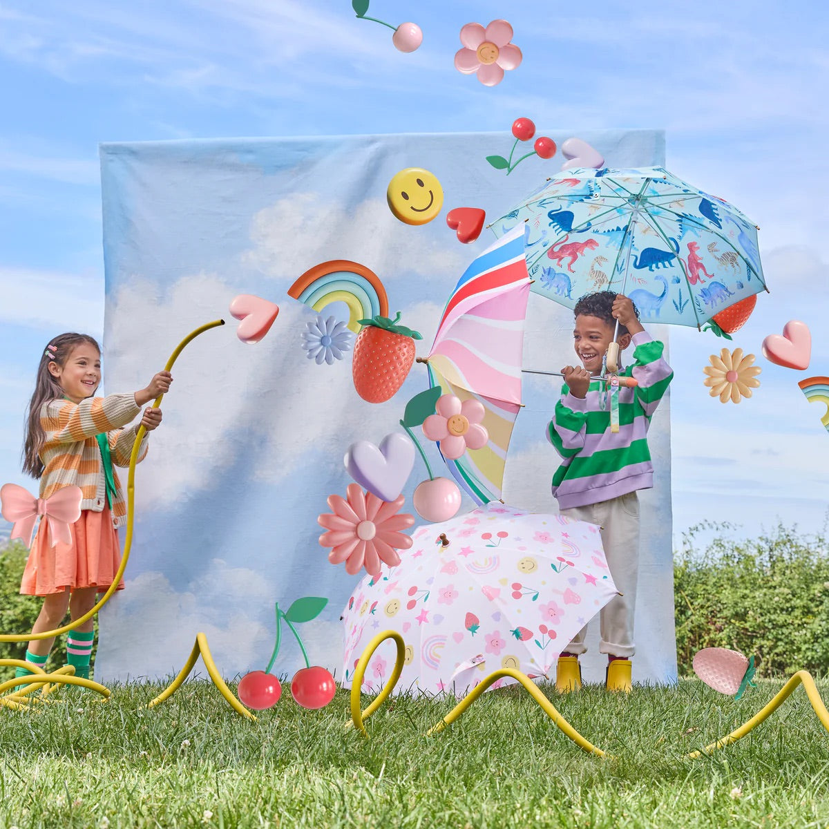 ORIGINAL DUCKHEAD CHILDRENS UMBRELLA - HAPPY ICONS