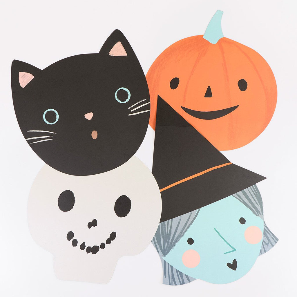 HALLOWEEN HEADS PAPER PLACEMATS
