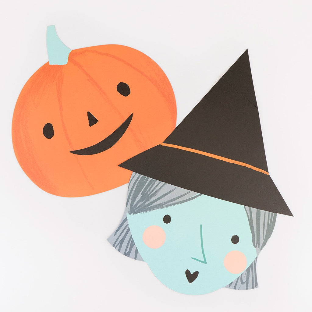HALLOWEEN HEADS PAPER PLACEMATS