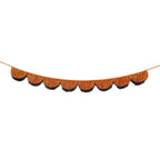 ORANGE & BLACK TINSEL SCALLOPED GARLAND