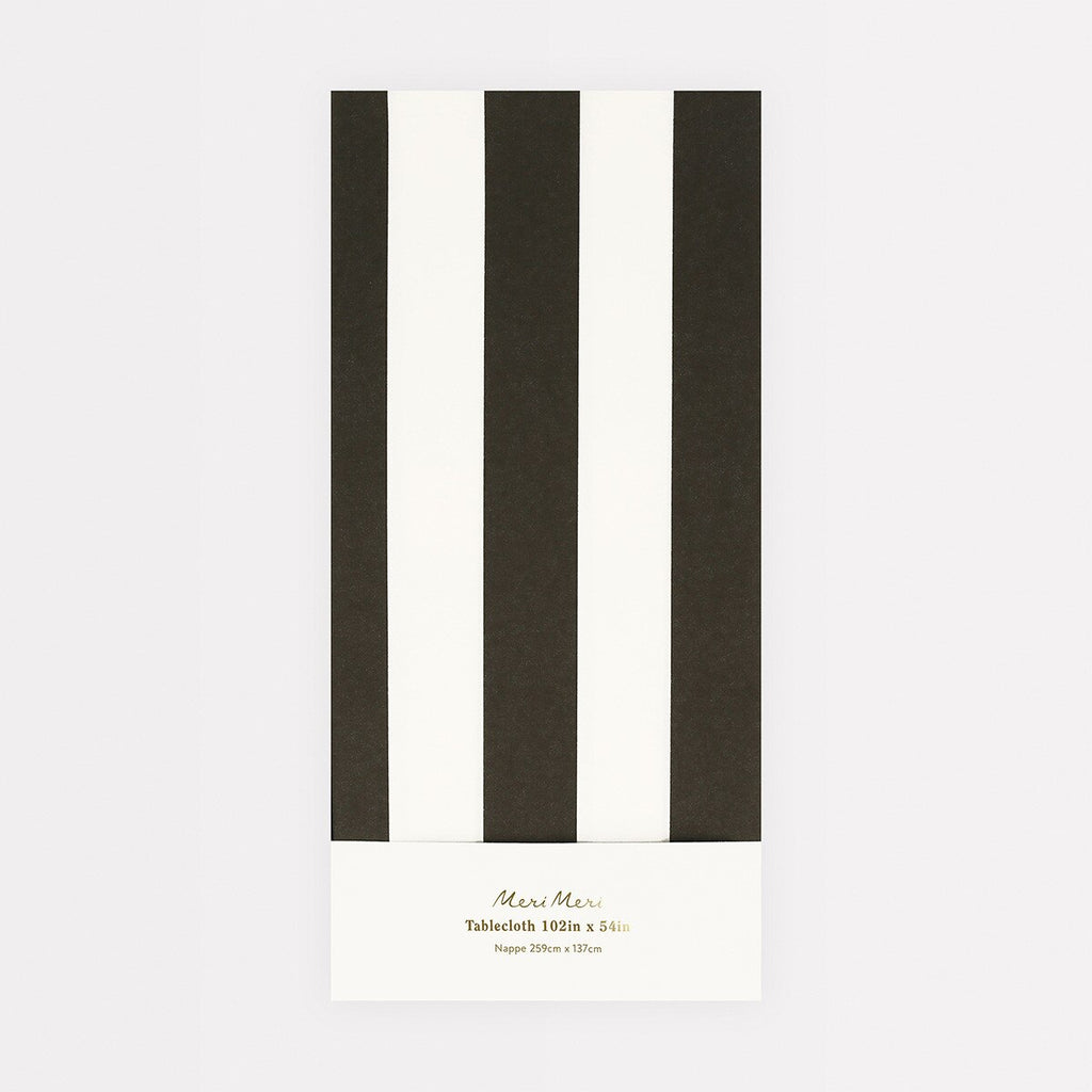 BLACK STRIPE TABLECLOTH