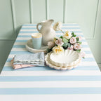 PALE BLUE STRIPE TABLECLOTH