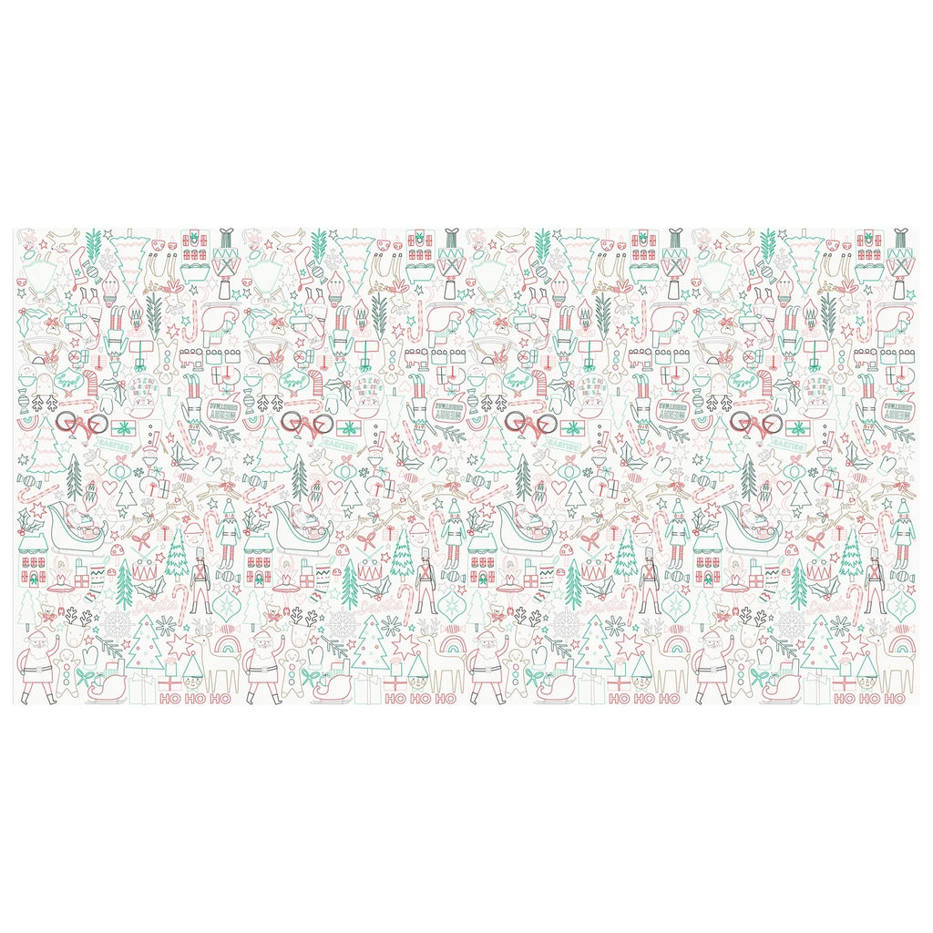 CHRISTMAS COLOUR IN ACTIVITY TABLECLOTH