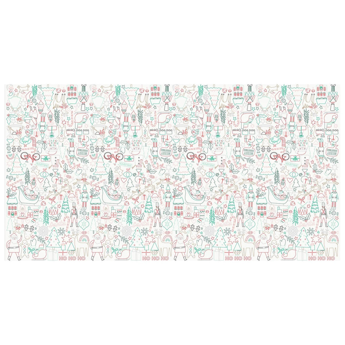 CHRISTMAS COLOUR IN ACTIVITY TABLECLOTH