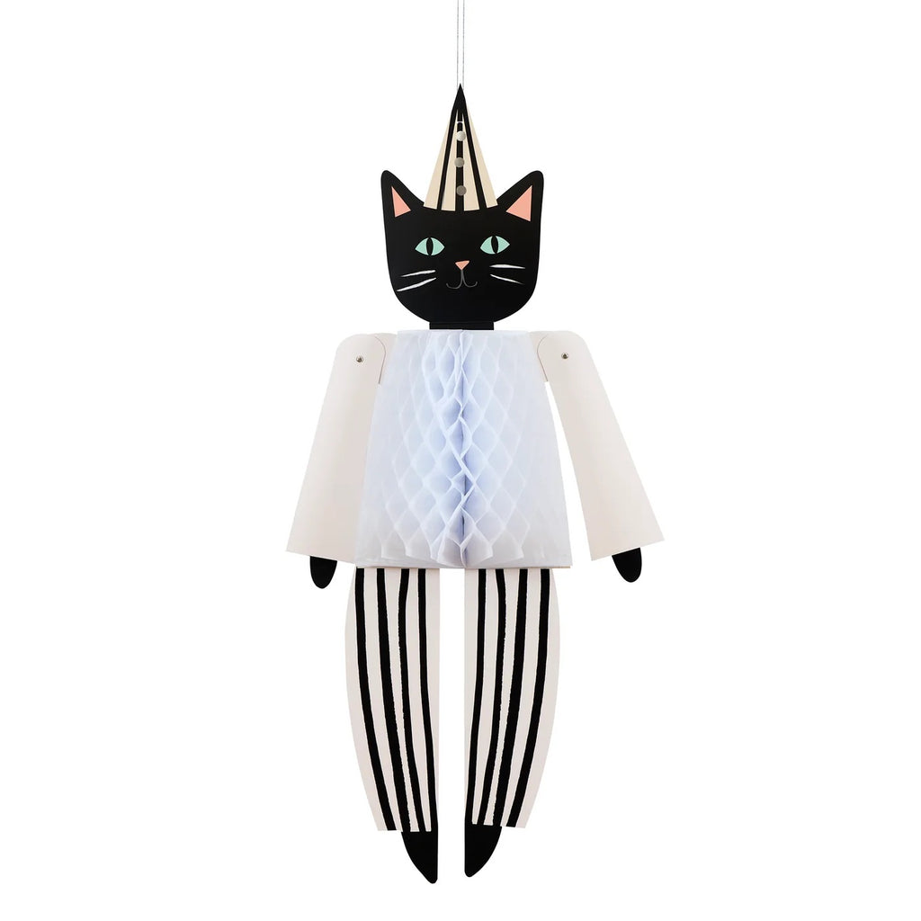 3 GIANT HANGING HALLOWEEN DECORATIONS (CAT, PUMPKIN, WITCH)
