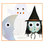 3 GIANT CHARACTER HALLOWEEN DECORATIONS (GHOST, MOON, WITCH)