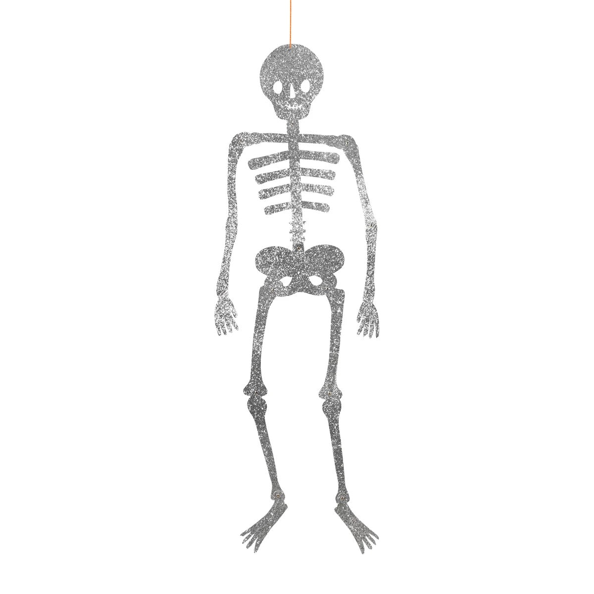 3 GIANT GLITTER JOINTED SKELETON DECORATIONS
