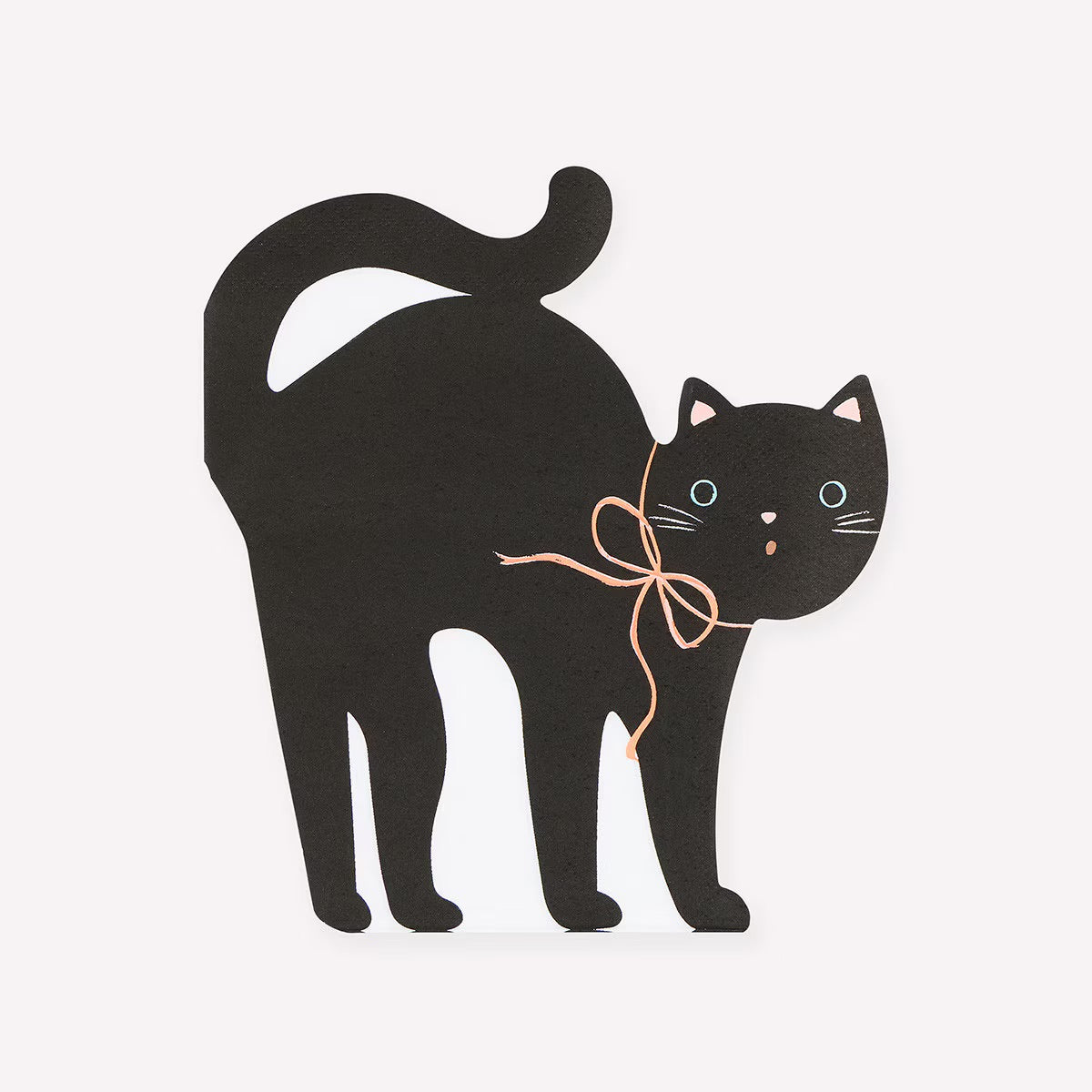 16 HALLOWEEN CAT SHAPED NAPKINS