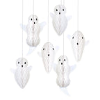 6 HANGING GHOST DECORATIONS