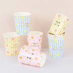 8 BRIGHT STAR HAPPY BIRTHDAY CUPS