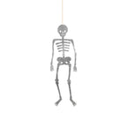 6 GLITTER JOINTED SKELETON DECORATIONS
