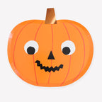 8 HALLOWEEN PUMPKIN SHAPED PAPER PLATES