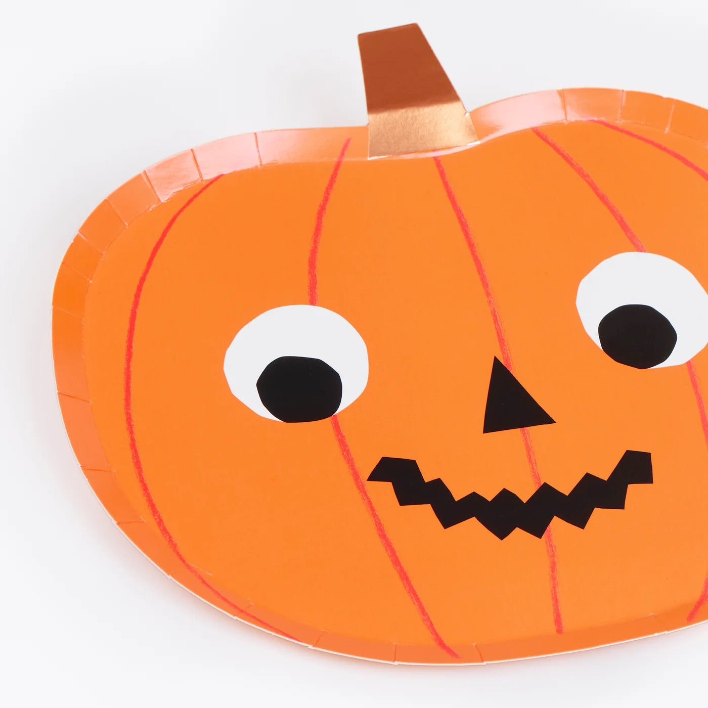 8 HALLOWEEN PUMPKIN SHAPED PAPER PLATES