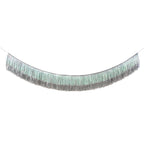 SILVER IRIDESCENT TINSEL FRINGE GARLAND