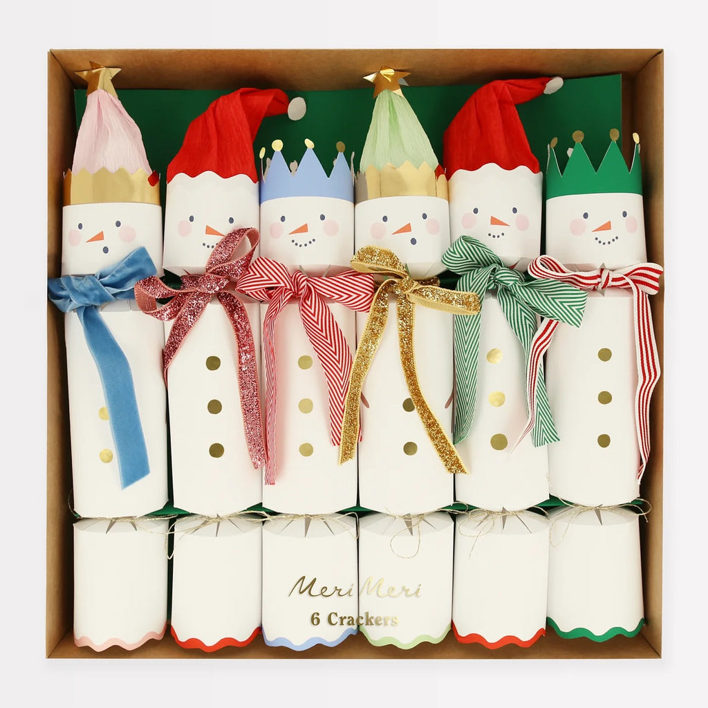 6 SNOWMAN CRACKERS
