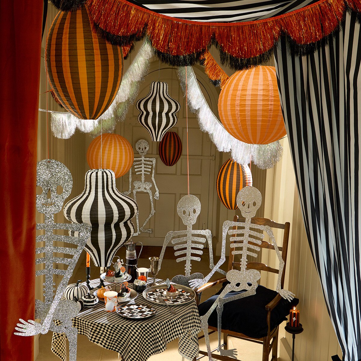 STRIPY HALLOWEEN LANTERNS