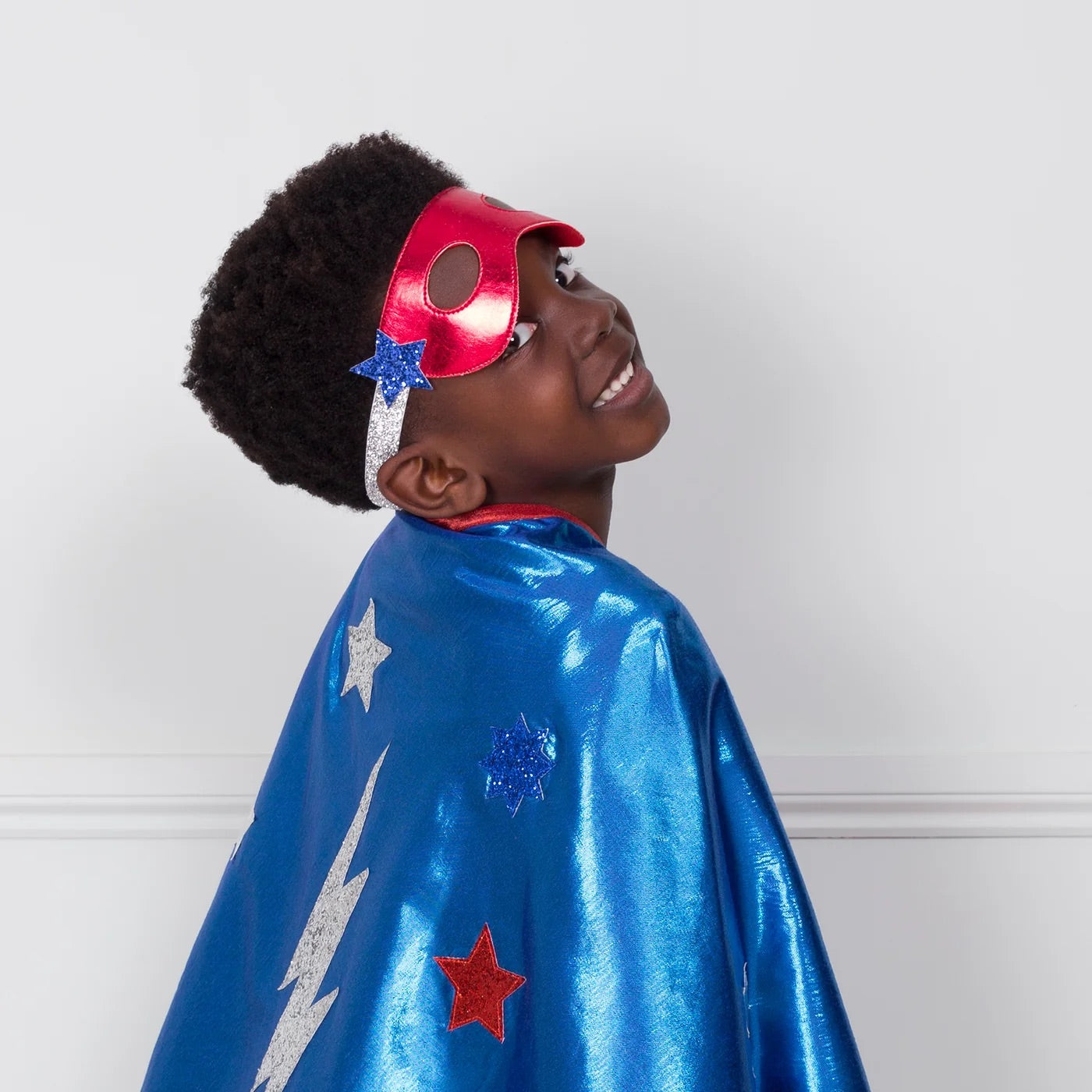 BLUE SUPERHERO CAPE COSTUME