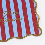 16 STRIPED FESTIVE SMALL NAPKINS