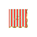 16 STRIPED FESTIVE SMALL NAPKINS