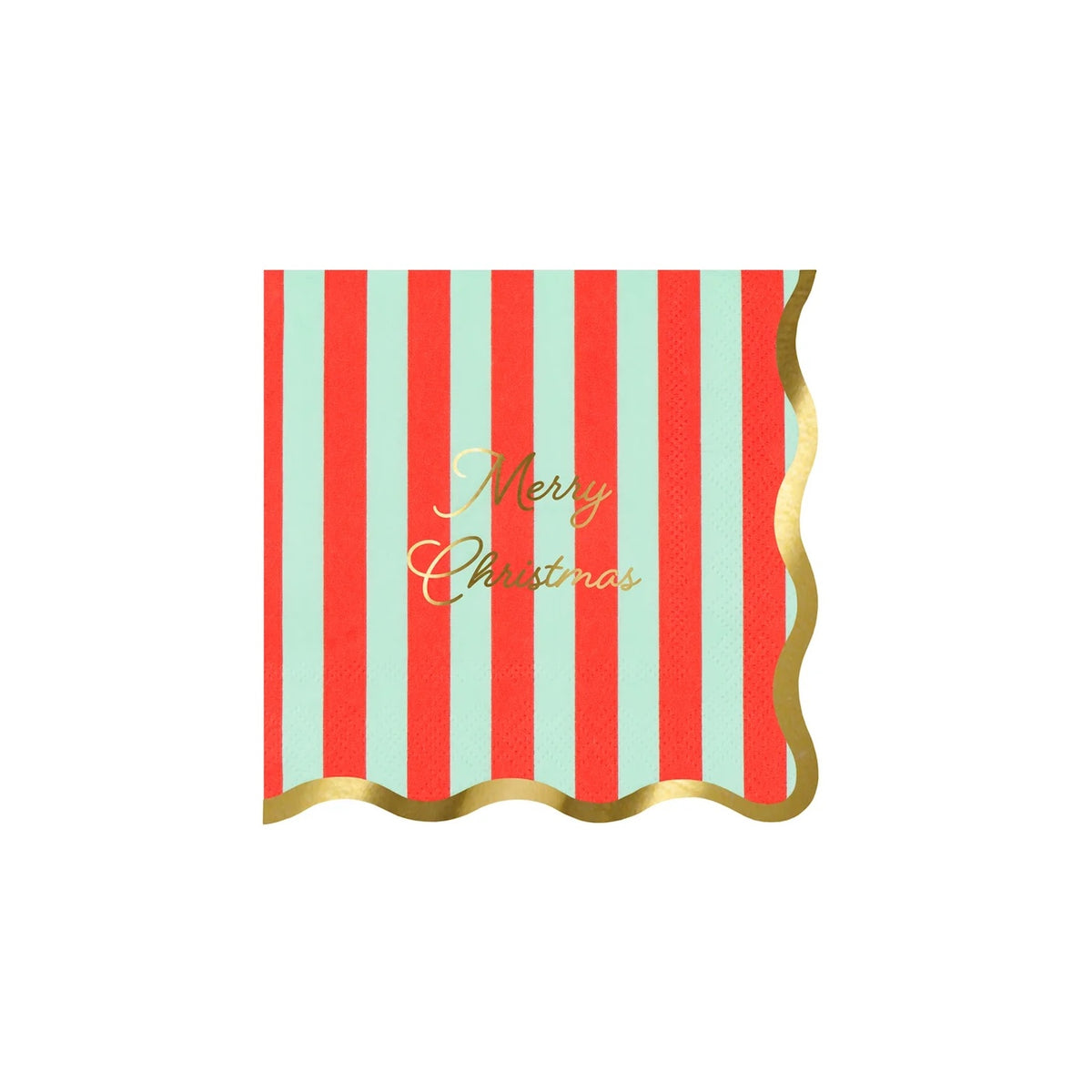 16 STRIPED FESTIVE SMALL NAPKINS