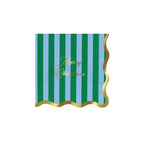 16 STRIPED FESTIVE SMALL NAPKINS