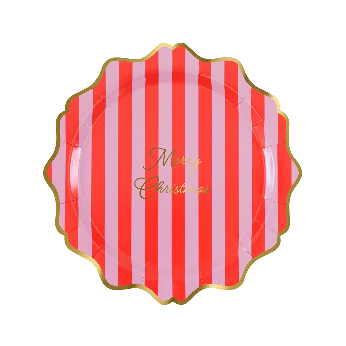 8 STRIPED FESTIVE SMALL SIDE PLATES