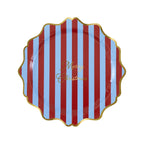8 STRIPED FESTIVE SMALL SIDE PLATES